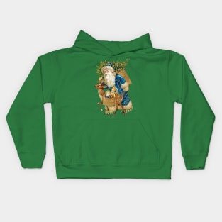 Santa Claus Deer Kids Hand Drawn Kids Hoodie